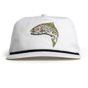 Duck Camp Rainbow Trout Hat in White